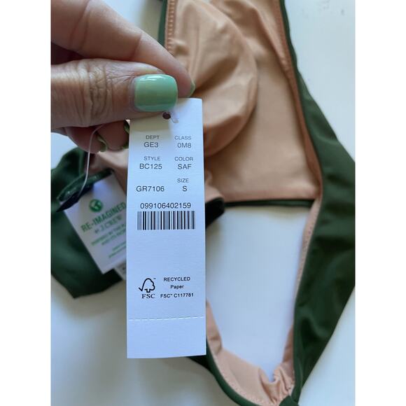 J. Crew High Rise Bikini Bottom Hunter Green Size Small NEW - Picture 5 of 7